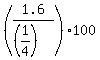 +%28+1.6+%2F+%28%281%2F4%29+%29%29%2A100+