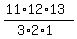 +%28+11%2A12%2A13+%29+%2F+%28+3%2A2%2A1+%29+