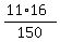 +%28+11%2A16+%29+%2F+150+