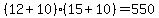 +%28+12+%2B+10+%29%2A%28+15+%2B+10+%29+=+550+