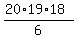 +%28+20%2A19%2A18+%29+%2F+6+