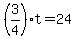 +%28+3%2F4+%29%2At+=+24+