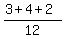 +%28+3+%2B+4+%2B+2+%29+%2F+12+
