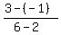 +%28+3+-%28-1%29+%29+%2F+%28+6+-+2+%29+