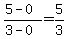 +%28+5+-+0+%29+%2F+%283+-+0+%29+=+5%2F3+