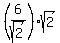 +%28+6%2Fsqrt%282%29+%29%2Asqrt%282%29+