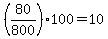 +%28+80%2F800+%29%2A100+=+10+
