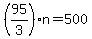 +%28+95%2F3+%29%2An+=+500+