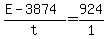 +%28+E+-+3874+%29+%2F+t+=+924+%2F+1+