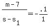 +%28+m+-+7+%29+%2F+%28+s+-+s%5B1%5D+%29+=+-.1%2F1+