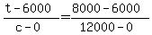 +%28+t+-+6000+%29+%2F+%28+c+-+0+%29+=+%28+8000+-+6000+%29+%2F+%28+12000+-+0+%29+