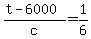 +%28+t+-+6000+%29+%2F+c+=+1%2F6+