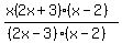 +%28+x%282x%2B3%29%28x-2%29+%29+%2F+%28+%282x-3%29%28x-2%29+%29+
