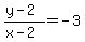 +%28+y+-+2+%29+%2F+%28+x+-+2+%29+=+-3+