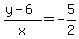 +%28+y+-+6+%29+%2F+x+=+-5%2F2+