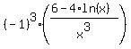 +%28-1%29%5E3%2A%28%286-4%2Aln%28x%29%29%2Fx%5E3%29