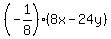 +%28-1%2F8%29%288x-24y%29+