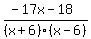 +%28-17x-18%29%2F%28x%2B6%29%28x-6%29+