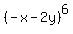 +%28-x-2y%29%5E6+
