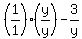 +%281%2F1%29%2A%28y%2Fy%29-3%2Fy+