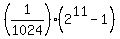 +%281%2F1024%29%282%5E11-1%29+