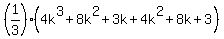 +%281%2F3%29%284k%5E3%2B8k%5E2%2B3k%2B4k%5E2%2B8k%2B3%29+