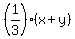 +%281%2F3%29%28x+%2B+y%29+