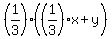 +%281%2F3%29%2A%28+%281%2F3%29%2Ax+%2B+y+%29+