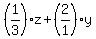 +%281%2F3%29%2Az+%2B+%282%2F1%29%2Ay+