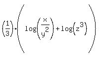 +%281%2F3%29+%28log%28%28x%2Fy%5E2%29%29%2Blog%28%28z%5E3%29%29%29