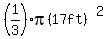 +%281%2F3%29pi%2817ft%29%5E2