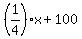 +%281%2F4%29%2Ax+%2B+100+