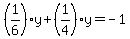 +%281%2F6%29y%2B%281%2F4%29y=-1