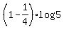 +%281-1%2F4%29log%285%29
