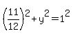 +%2811%2F12%29%5E2+%2B+y%5E2+=+1%5E2+