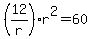 +%2812%2Fr%29r%5E2+=+60