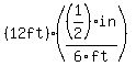 +%2812ft%29%28%281%2F2%29in%2F6ft%29