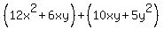 +%2812x%5E2%2B6xy%29%2B%2810xy%2B5y%5E2%29