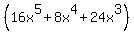 +%2816x%5E5%2B8x%5E4%2B24x%5E3%29
