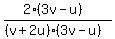 +%282%283v-u%29%29%2F%28%28v%2B2u%29%283v-u%29%29+