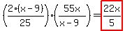 +%282%28x-9%29%2F25%29%2A%2855x%2F%28x-9%29%29=+highlight%2822x%2F5%29