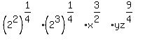 +%282%5E2%29%5E%281%2F4%29%282%5E3%29%5E%281%2F4%29x%5E%283%2F2%29yz%5E%289%2F4%29+