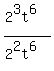 +%282%5E3t%5E6%29%2F%282%5E2t%5E6%29+
