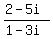 +%282-5i%29%2F%281-3i%29+
