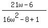 +%2821w-6%29%2F%2816w%5E2-+8%2B1%29+