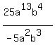 +%2825a%5E13b%5E4%29%2F%28-5a%5E2b%5E3%29+