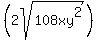 +%282sqrt%28108xy%5E2%29%29
