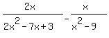 +%282x%29%2F%282x%5E2-7x%2B3%29-%28x%29%2F%28x%5E2-9%29+