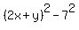 +%282x%2By%29%5E2-7%5E2