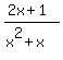 +%282x+%2B+1%29%2F%28x%5E2+%2B+x%29+